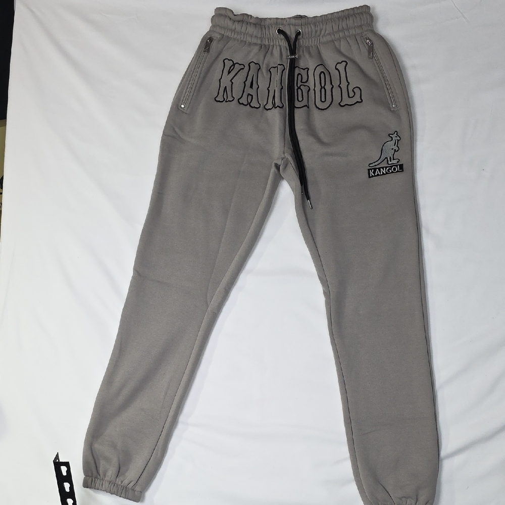Kangol Men Gray Sweatpants with Logo Size Small